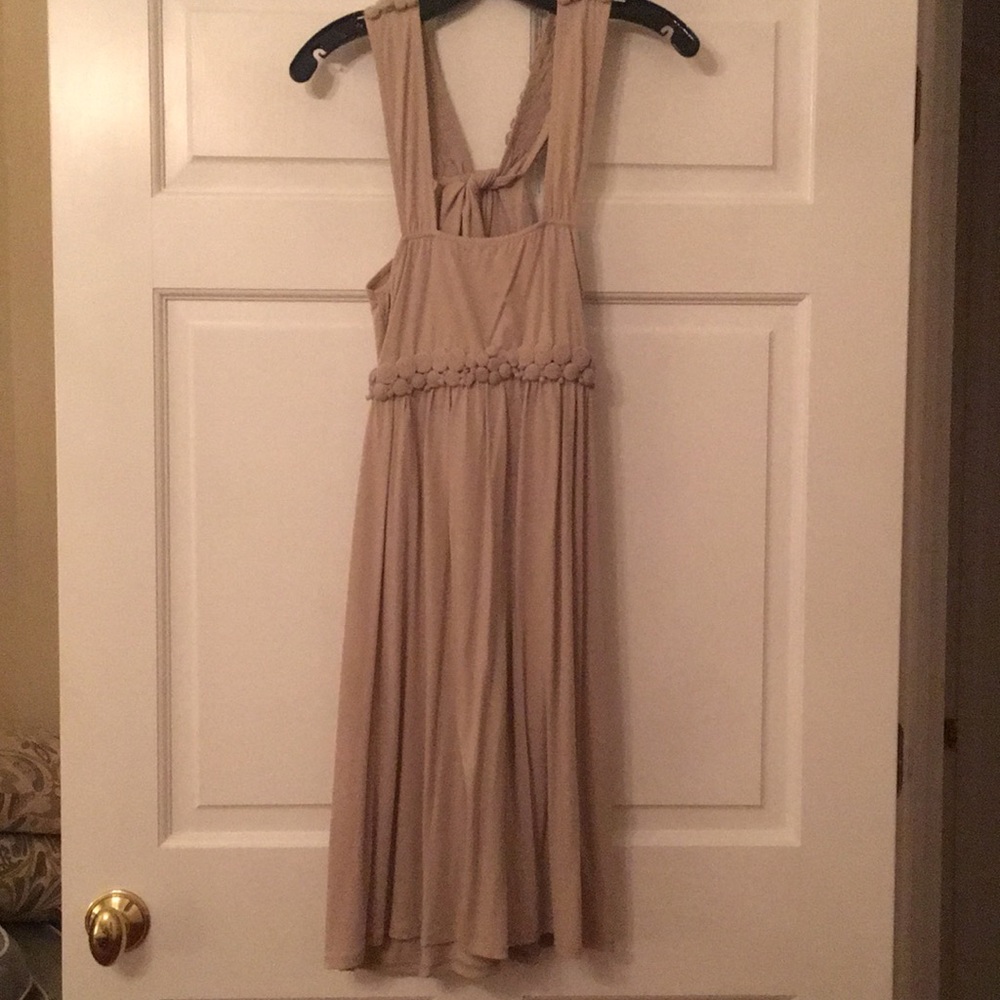 Garnet Hill Taupe Sleeveless Dress; Size XS